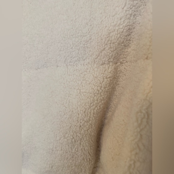 NEW Abercrombie & Fitch Sherpa Ultra Mini Puffer Jacket Bomber XXL Cream NWT - Picture 10 of 10